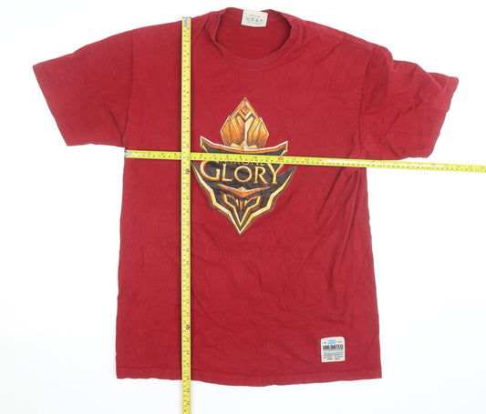 Unit Hundred Men's Red XL Throne of Glory Graphic Cotton T-Shirt