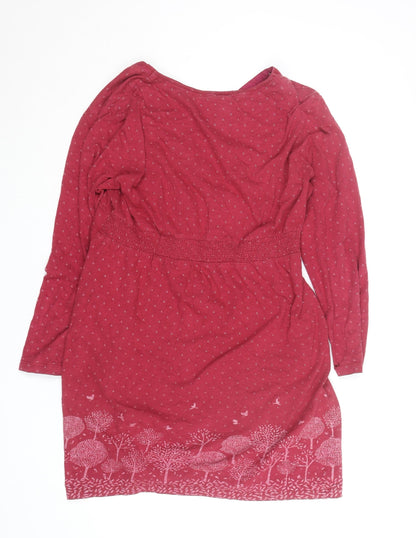Brakeburn Women’s Red Wrap Jersey Blouse Size 14 Cotton