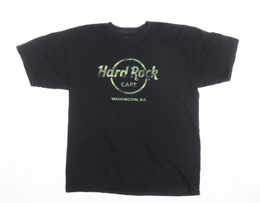 Hard Rock Cafe Washington D.C. Black Cotton Men's Large T-Shirt