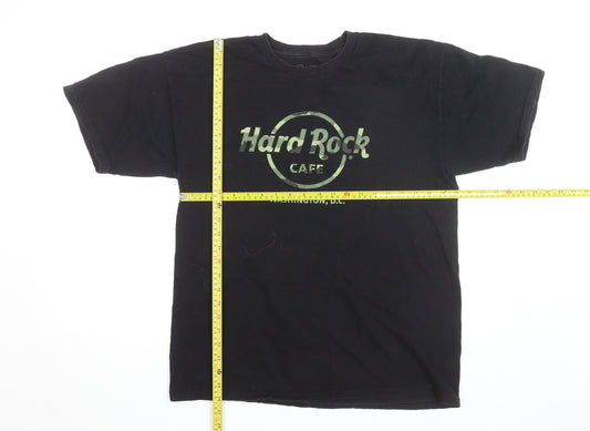 Hard Rock Cafe Washington D.C. Black Cotton Men's Large T-Shirt