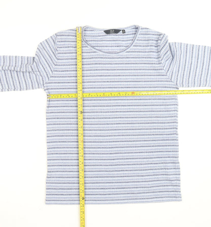 ISLE Essentials Women's Blue Striped Long Sleeve Knit Top Size 14-16