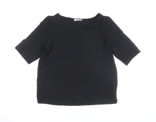 Marks and Spencer Women's Black Size 12 Classic Stretch Blouse