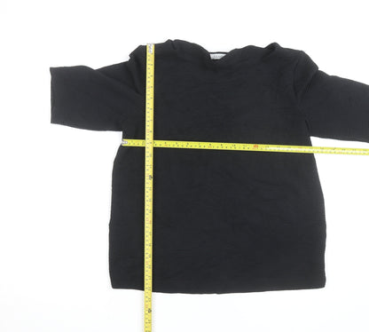 Marks & Spencer Women's Black Size 12 Classic Stretch Blouse