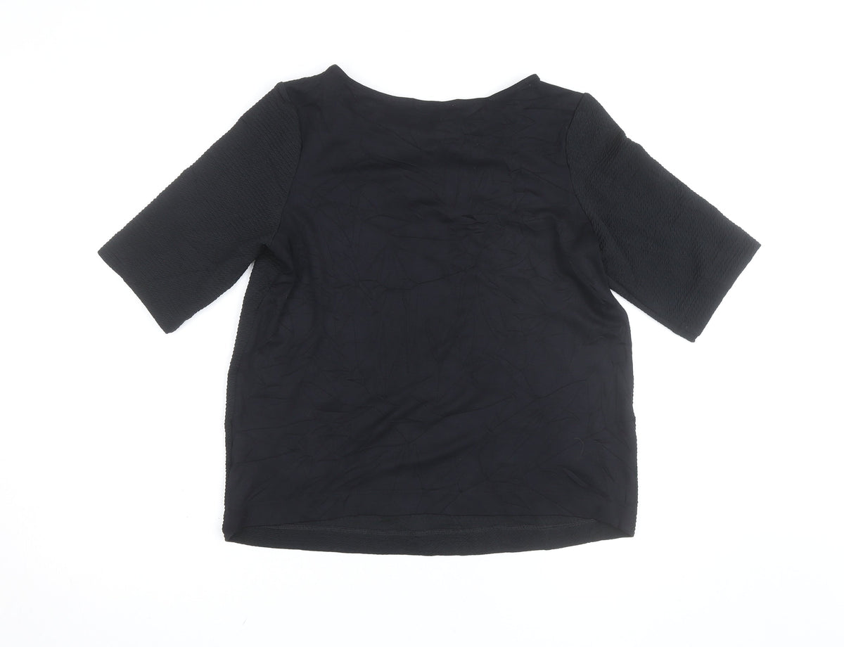 Marks & Spencer Women's Black Size 12 Classic Stretch Blouse
