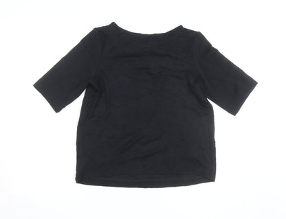 Marks & Spencer Women's Black Size 12 Classic Stretch Blouse
