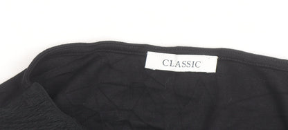 Marks & Spencer Women's Black Size 12 Classic Stretch Blouse