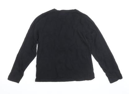 Primark Unisex Black Stranger Things Long Sleeve Cotton Top XS