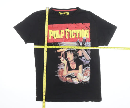 Pulp Fiction Men’s Black Cotton Graphic Movie T-Shirt Small