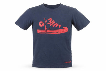 Converse Boys Blue Graphic Sneaker Print T-Shirt Size 11 Years