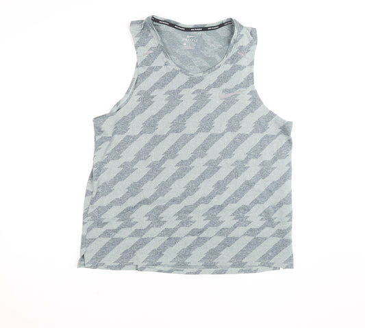 Nike Men's Grey Dri-FIT Running Tank Top Size L Athletic Fit