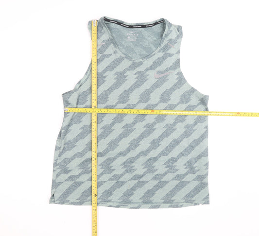 Nike Men's Grey Dri-FIT Running Tank Top Size L Athletic Fit