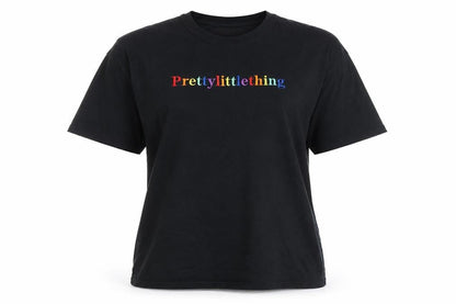 PRETTYLITTLETHING Womens Black L Basic Cotton T-Shirt