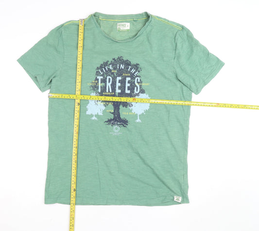 FatFace Men's Green Graphic Nature T-Shirt Size M