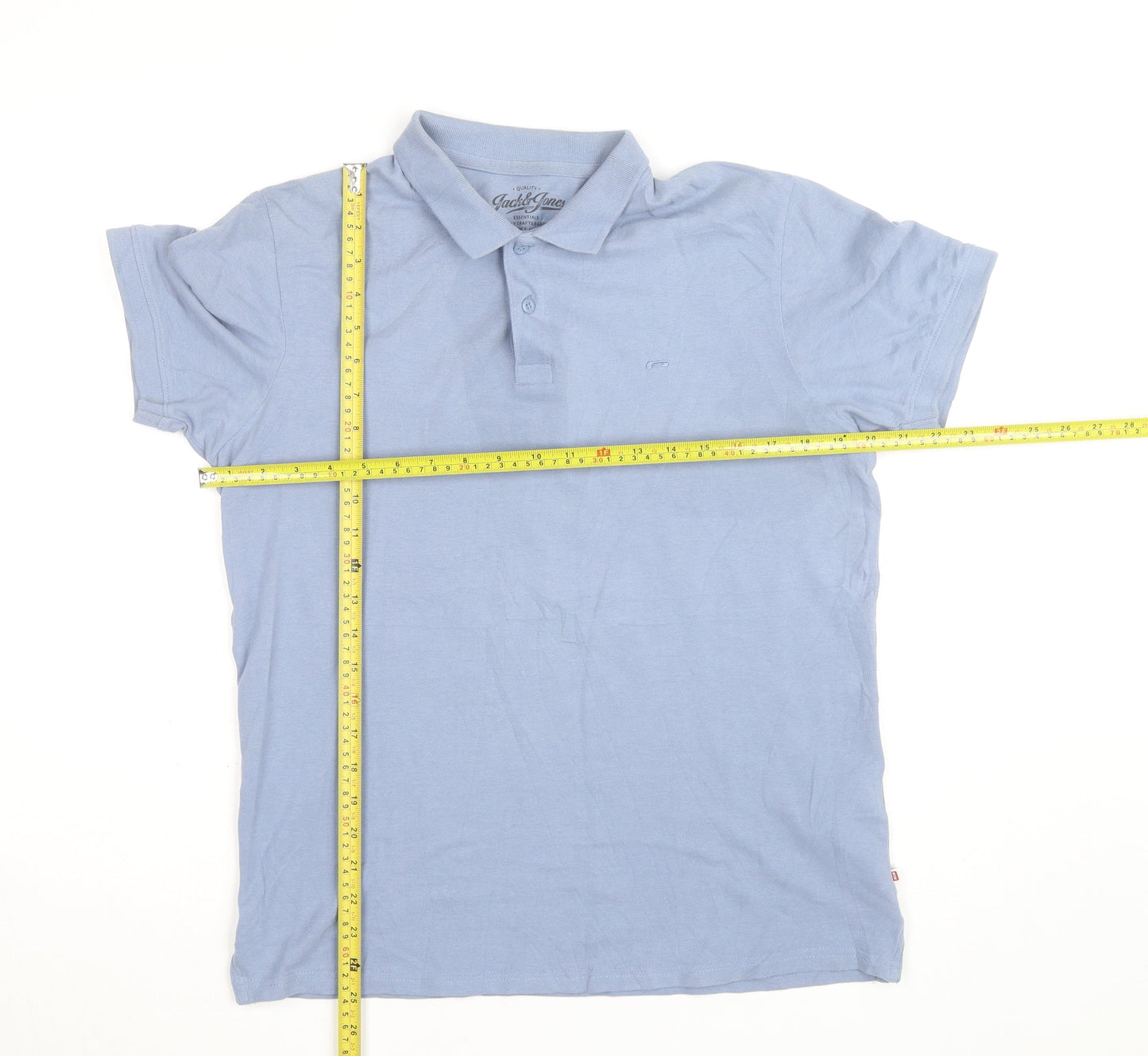 Jack & Jones Men's Blue Cotton Polo Shirt Size M Classic Fit