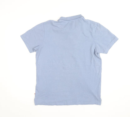 Jack & Jones Men's Blue Cotton Polo Shirt Size M Classic Fit