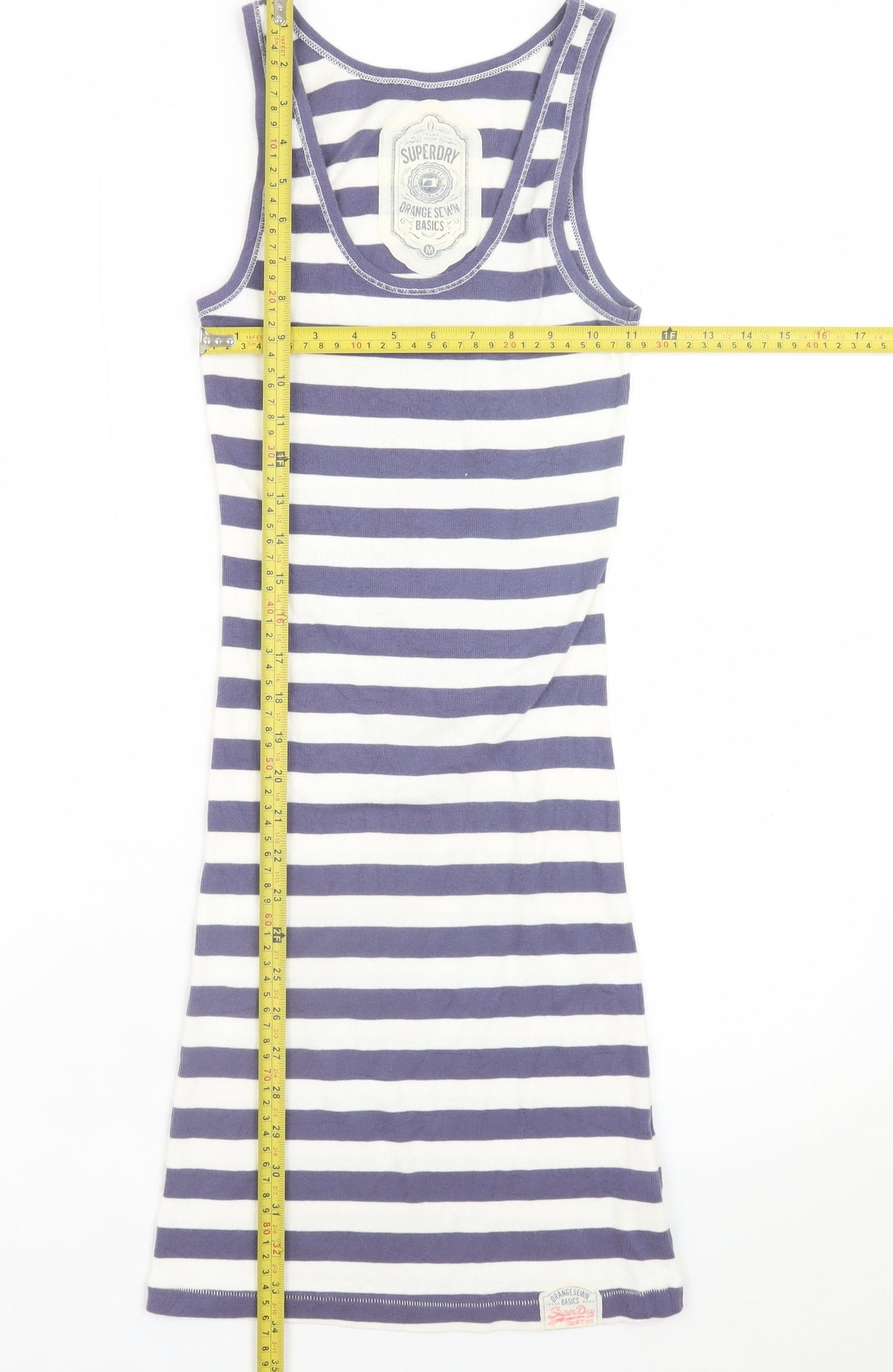 Superdry Women Blue White Striped Tank Dress M