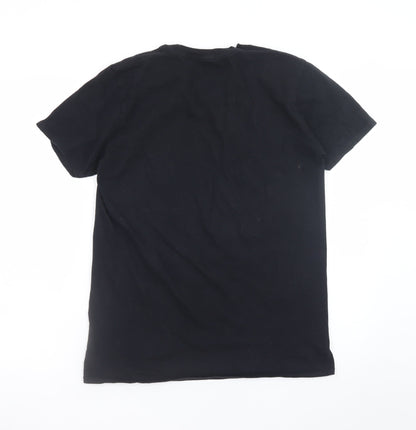 2PAC Men's Black Short Sleeve Graphic Music Cotton T-Shirt Size S