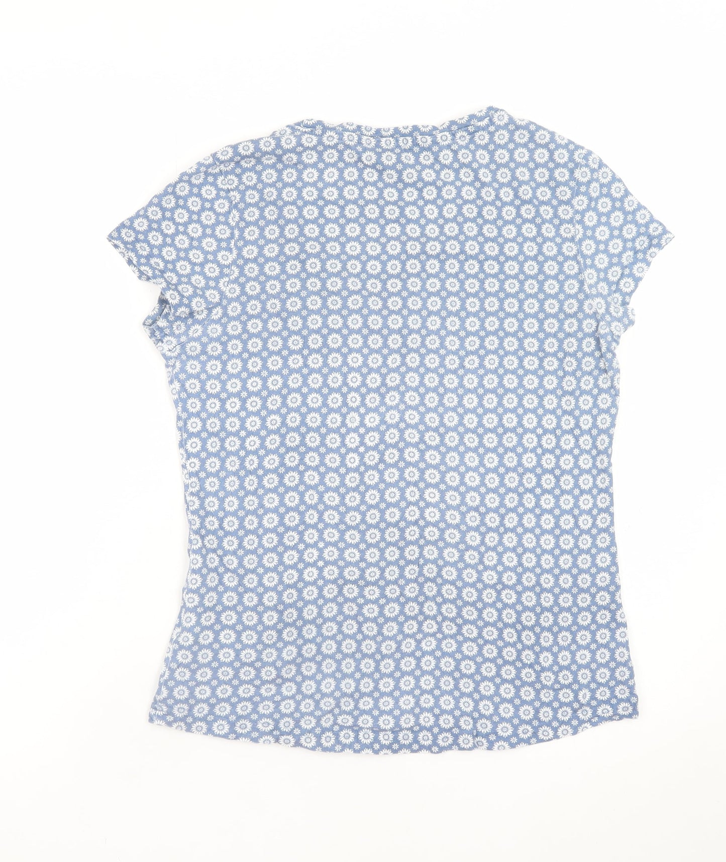 Mountain Warehouse Women's Blue Floral Cotton Short Sleeve T-Shirt Size 12
