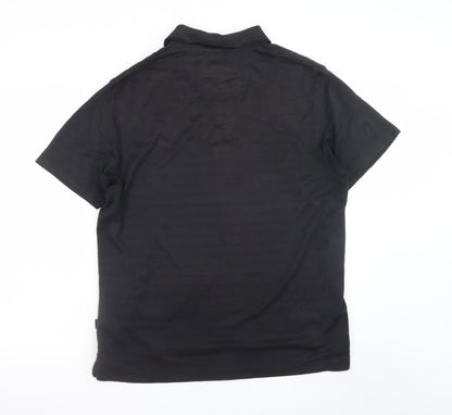 Stone Bay Golf Men's Black Short Sleeve Polo Shirt Size M