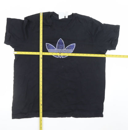 Adidas Men’s Black XL Trefoil Logo Cotton Crew Neck T-Shirt