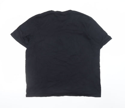 Adidas Men’s Black XL Trefoil Logo Cotton Crew Neck T-Shirt