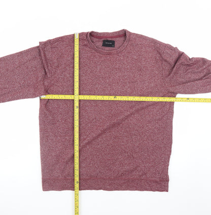 Reserved Men’s Red Long Sleeve Crew Neck Cotton Blend XL T-Shirt