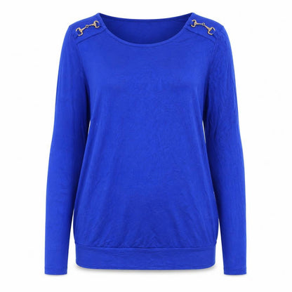 Wallis Women's Blue Long Sleeve Stretch Jersey Blouse Size S