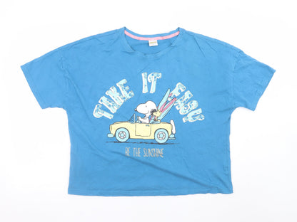 George Women Blue Snoopy Graphic T-Shirt Nightshirt Size 16-18