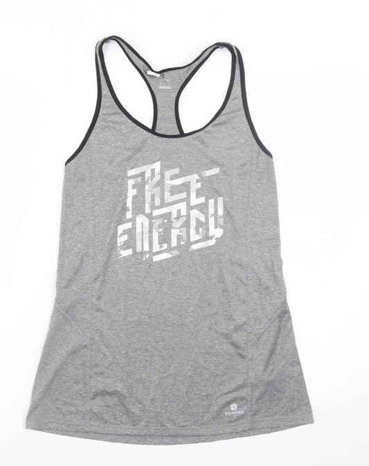 Decathlon Men’s Grey Sleeveless Free Energy Sports T-Shirt S