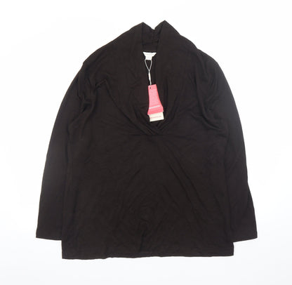 Monsoon Women’s Black Cowl Neck Long Sleeve Blouse Size 22