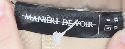 Manière De Voir Women's Beige Jogger Trousers Size 10 Polyester