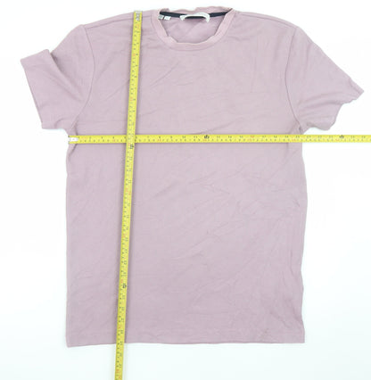 SELECTED HOMME Men's Purple Short Sleeve Crew Neck T-Shirt Size S