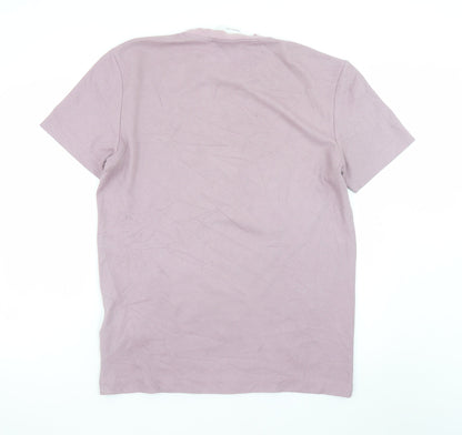 SELECTED HOMME Men's Purple Short Sleeve Crew Neck T-Shirt Size S