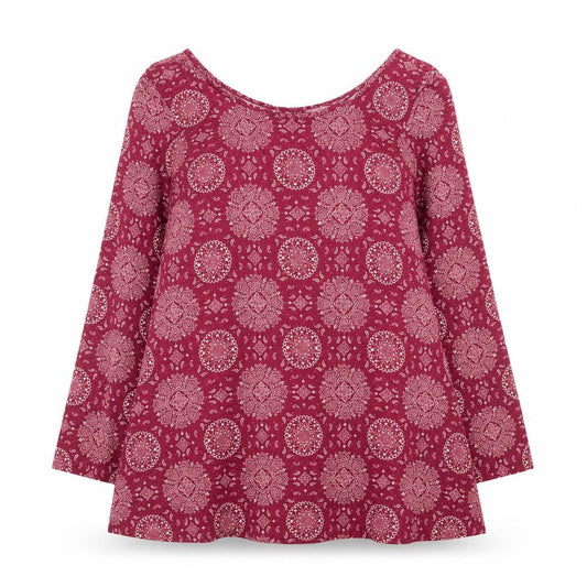 Forever 21 Women Red Bohemian Paisley Shift Dress Size M
