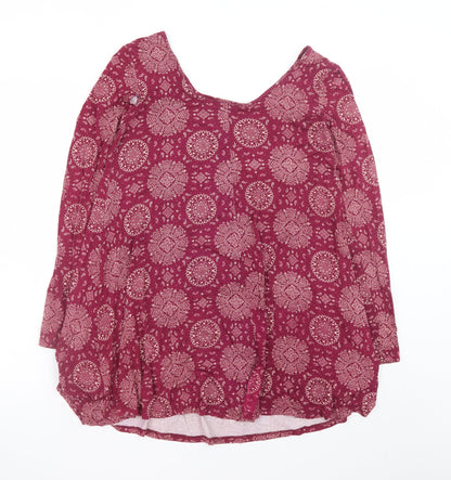 Forever 21 Women Red Bohemian Paisley Shift Dress Size M