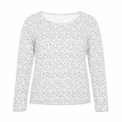 Marks and Spencer Womens Light Grey Floral Long Sleeve Top Size 10