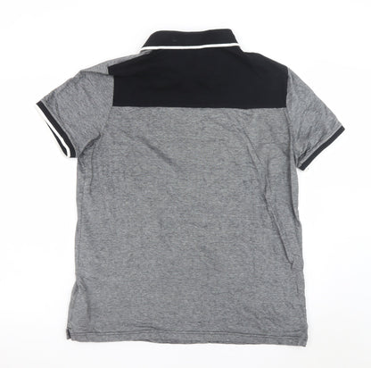 Guess Men's Grey Cotton Polo Shirt Size L Regular Fit