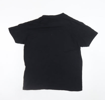 UFC Women's Black Short Sleeve T-Shirt Size S Cotton Sports Top