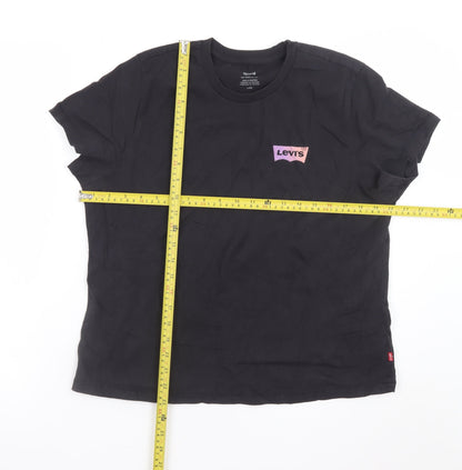Levi's Men's Black Graphic Cotton Crew Neck T-Shirt Size L