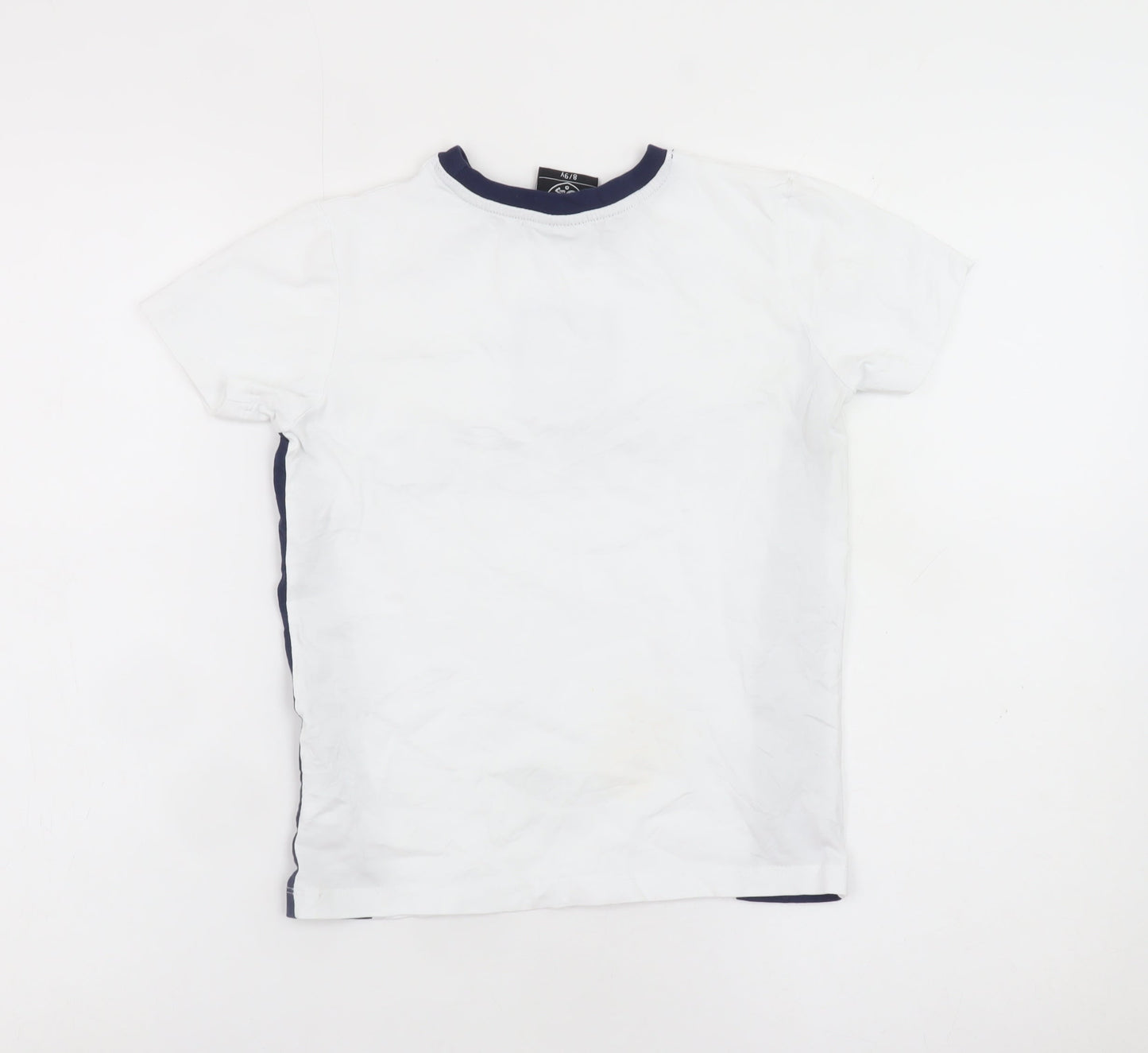 George Boys White England Football T-Shirt 8-9 Years Short Sleeve Cotton