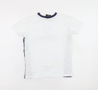 George Boys White England Football T-Shirt 8-9 Years Short Sleeve Cotton