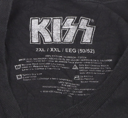KISS Destroyer Black Band Graphic Men's T-Shirt 2XL Cotton Classic