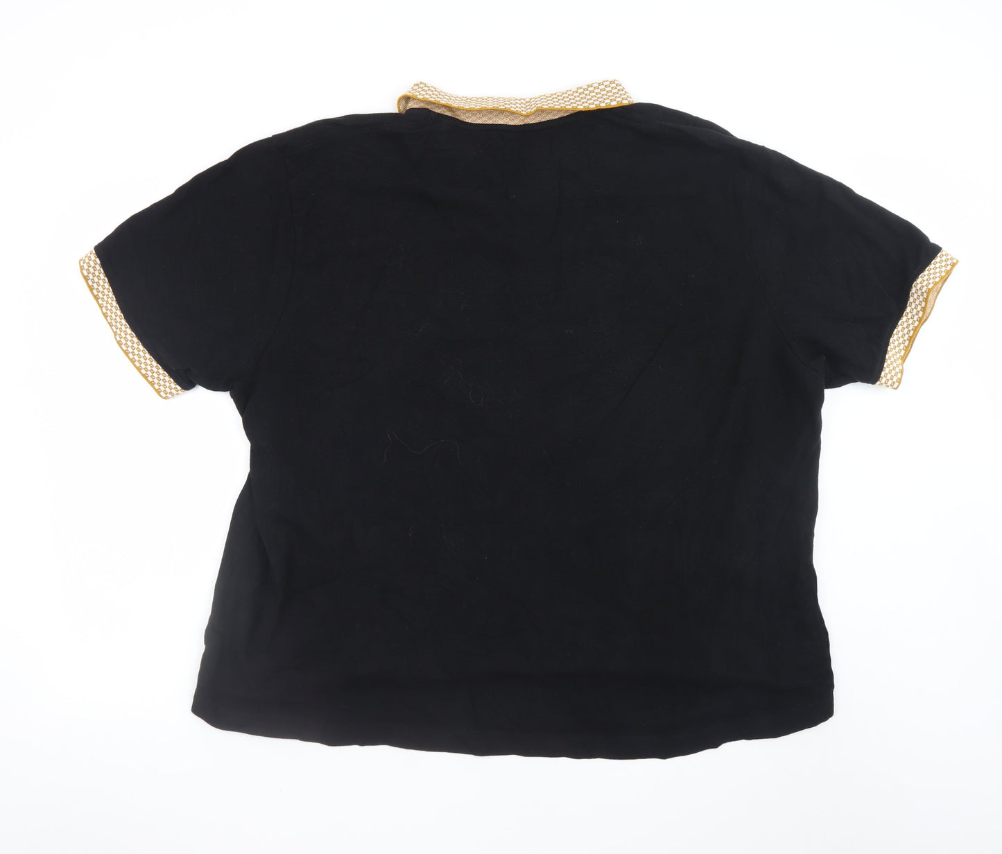 BadRhino Men’s Black 3XL Polo Shirt with Contrast Collar