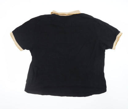 BadRhino Men’s Black 3XL Polo Shirt with Contrast Collar