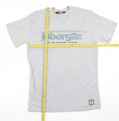 Holmes Brothers Men's Grey Graphic Print Cotton T-Shirt Size M