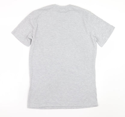 Holmes Brothers Men's Grey Graphic Print Cotton T-Shirt Size M