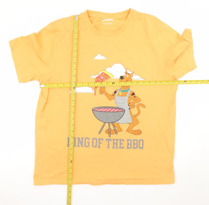 George Scooby-Doo Men’s Orange XL Graphic BBQ T-Shirt Funny Short Sleeve