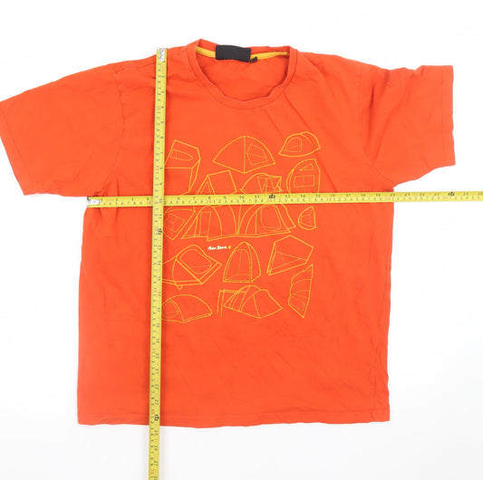 Peter Storm Men's Orange Camping Graphic Cotton T-Shirt Size M