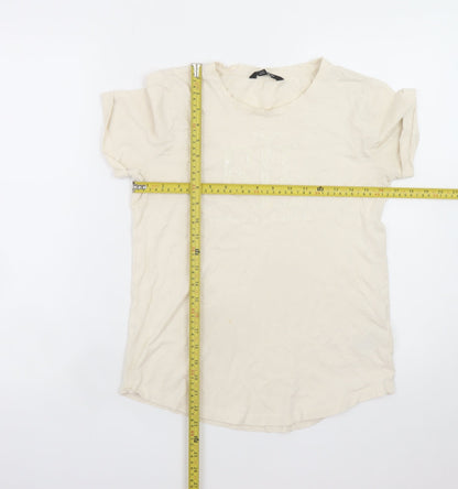 Ralph Lauren Women’s Beige Cotton Modal T-Shirt Size S