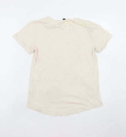 Ralph Lauren Women’s Beige Cotton Modal T-Shirt Size S